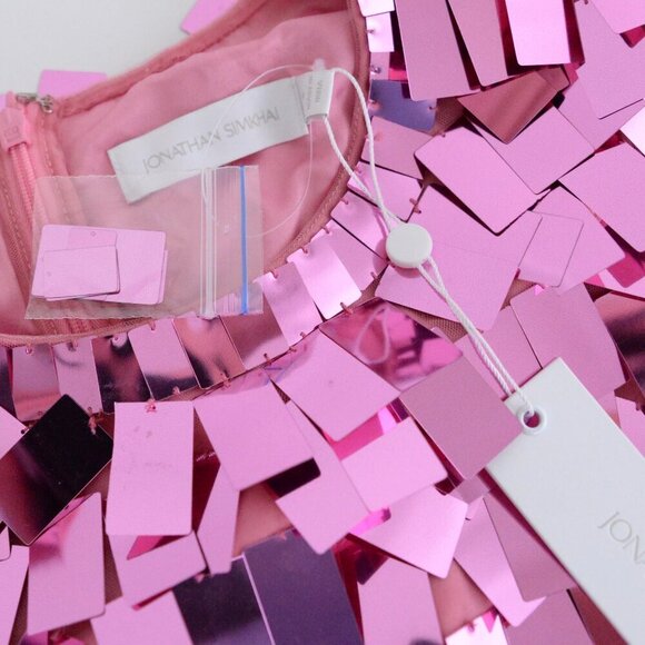 Jonathan Simkhai Tuckernuck Pink Punch Vivienne Embroidered Sequin Mini Dress 4 - Picture 13 of 13